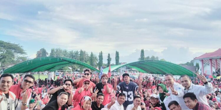 Kampanye pasangan IDEAL di Desa Salongo di padati pendukung dan simpatisan