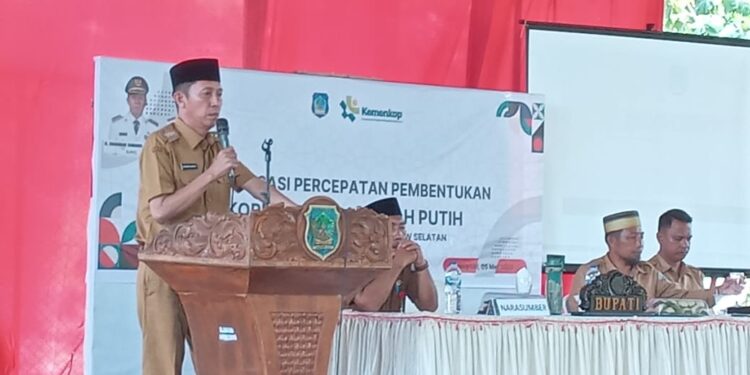 Bupati Bolsel Buka Sosialisasi Percepatan Pembentukan Koperasi Desa Merah Putih