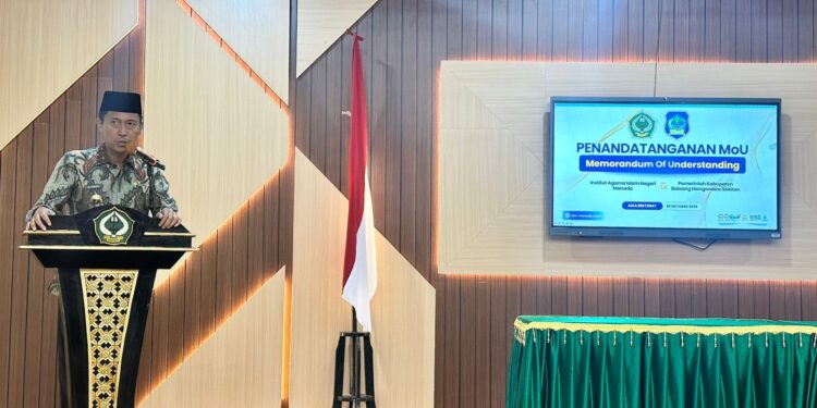 Tingkatkan Sumber Daya Manusia Pemda Bolsel Teken MOU Dan PKS Dengan IAIN Manado